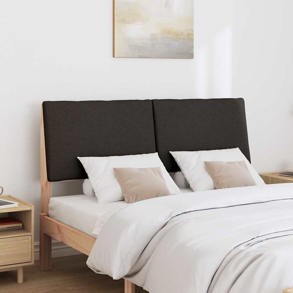 Gestoffeerd hoofdbord Zwart 160 cm Massief grenenhout is nu te koop bij PeponiXL, paradijselijk wonen!