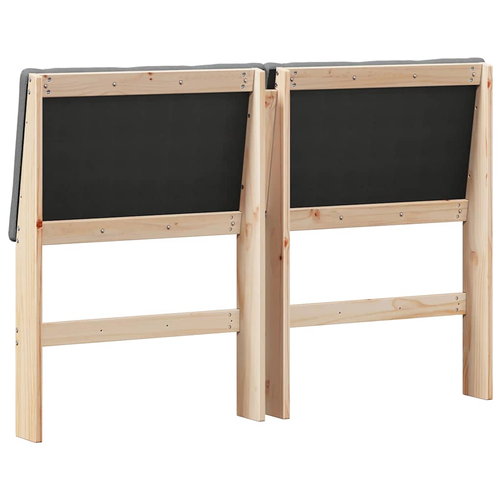 Gestoffeerd hoofdbord Donkergrijs 150 cm Massief grenenhout is nu te koop bij PeponiXL, paradijselijk wonen!