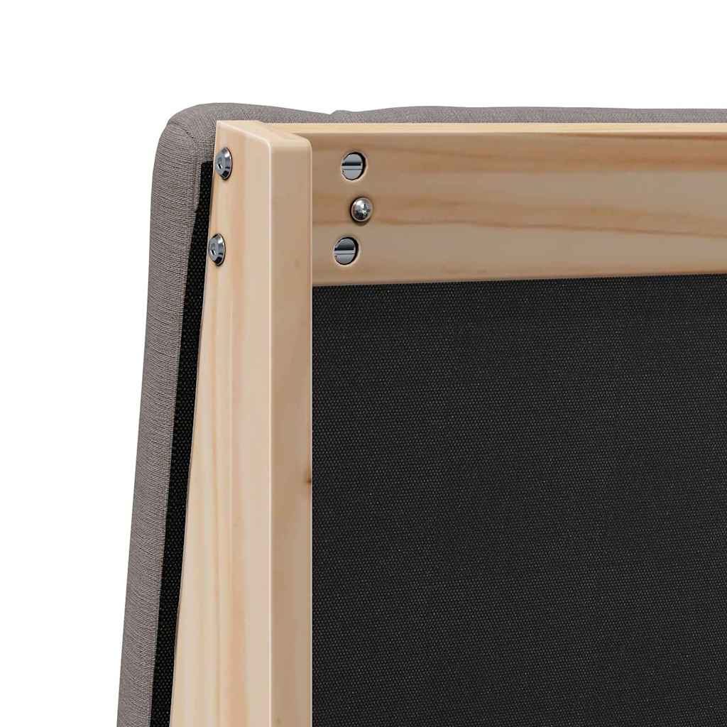 Gestoffeerd hoofdbord Taupe 150 cm Massief grenenhout is nu te koop bij PeponiXL, paradijselijk wonen!