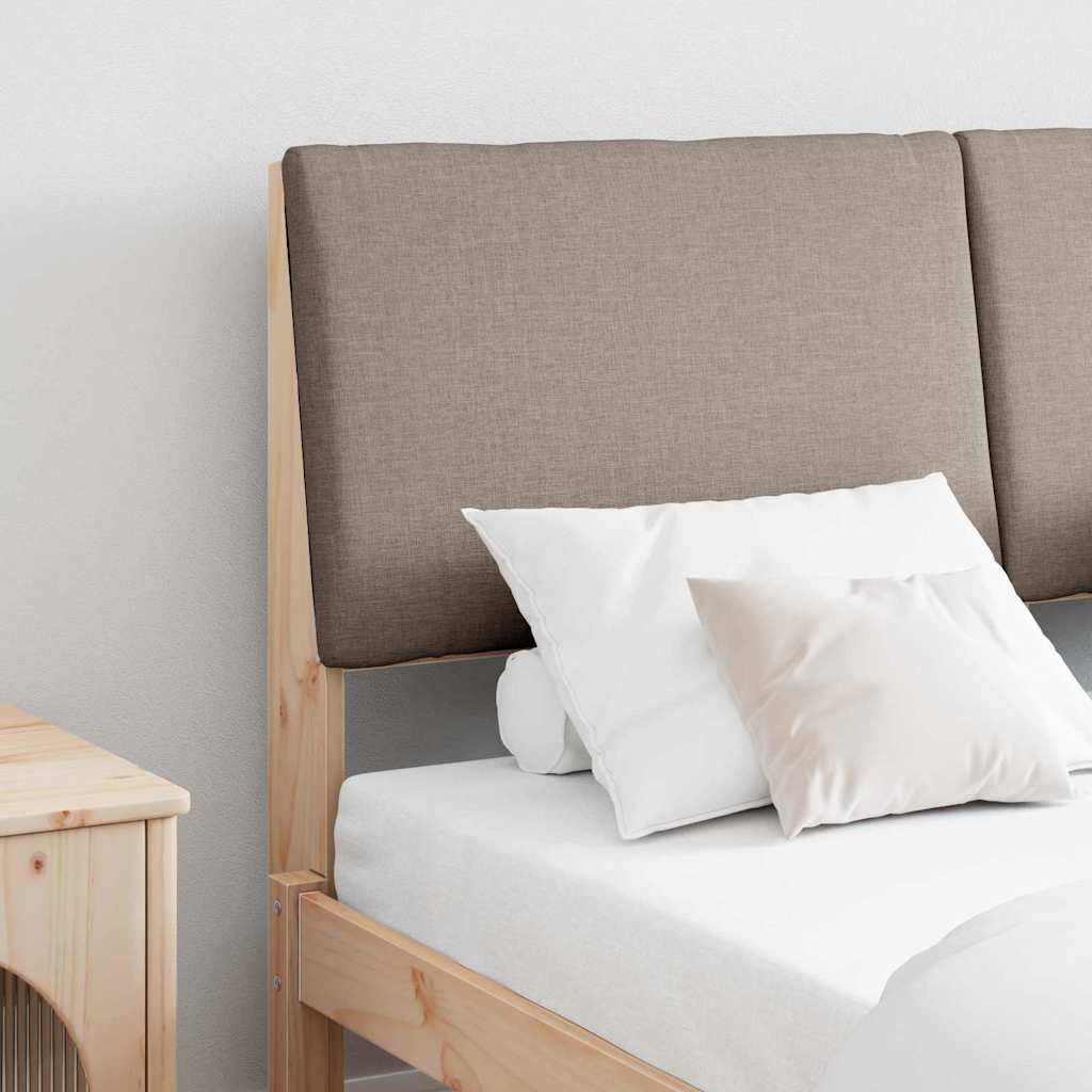 Gestoffeerd hoofdbord Taupe 150 cm Massief grenenhout is nu te koop bij PeponiXL, paradijselijk wonen!