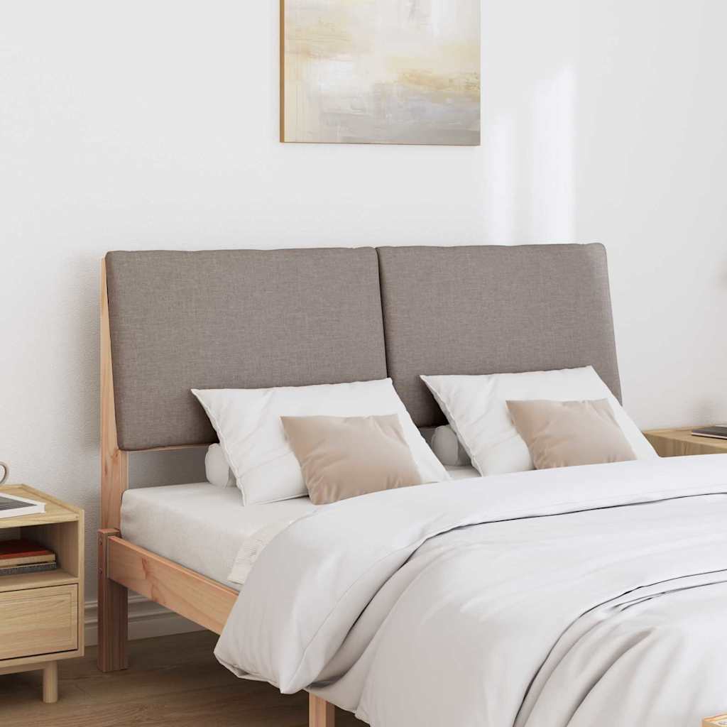 Gestoffeerd hoofdbord Taupe 150 cm Massief grenenhout is nu te koop bij PeponiXL, paradijselijk wonen!