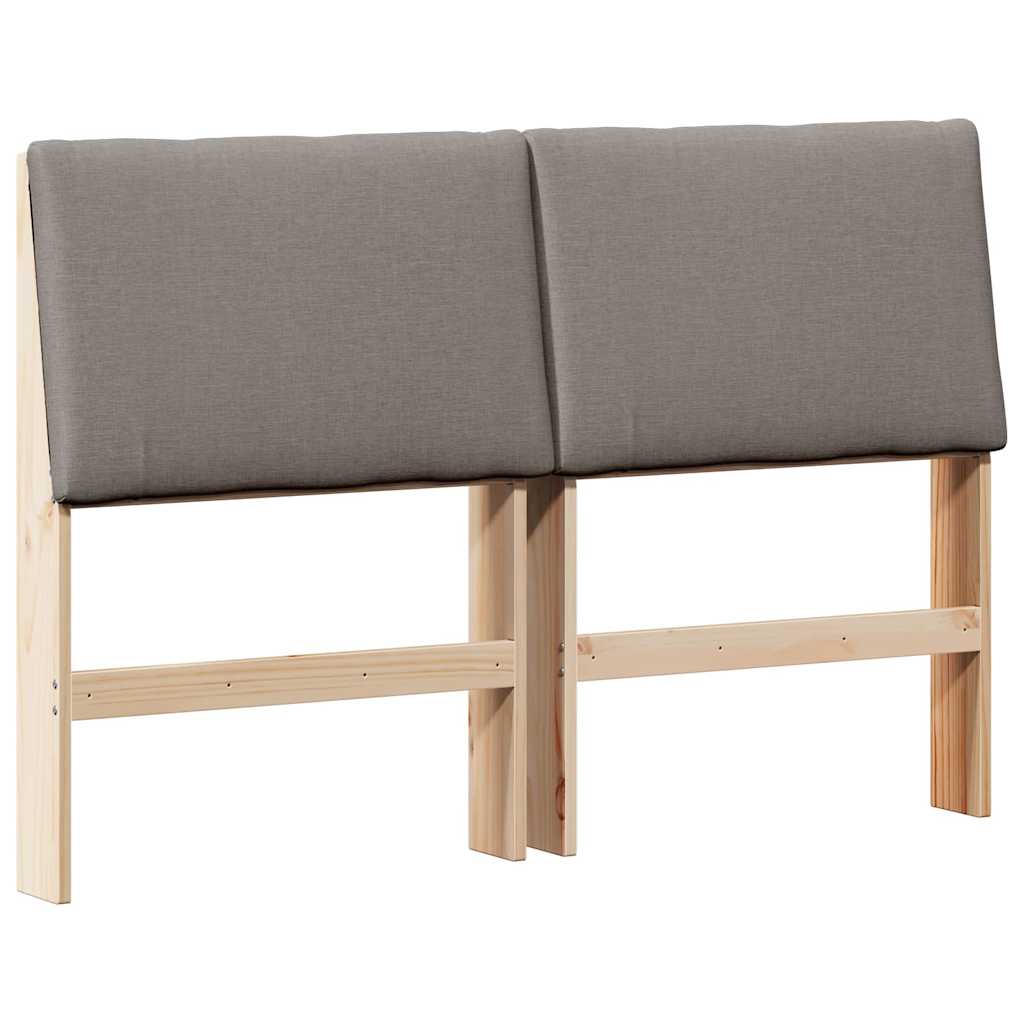 Gestoffeerd hoofdbord Taupe 150 cm Massief grenenhout is nu te koop bij PeponiXL, paradijselijk wonen!