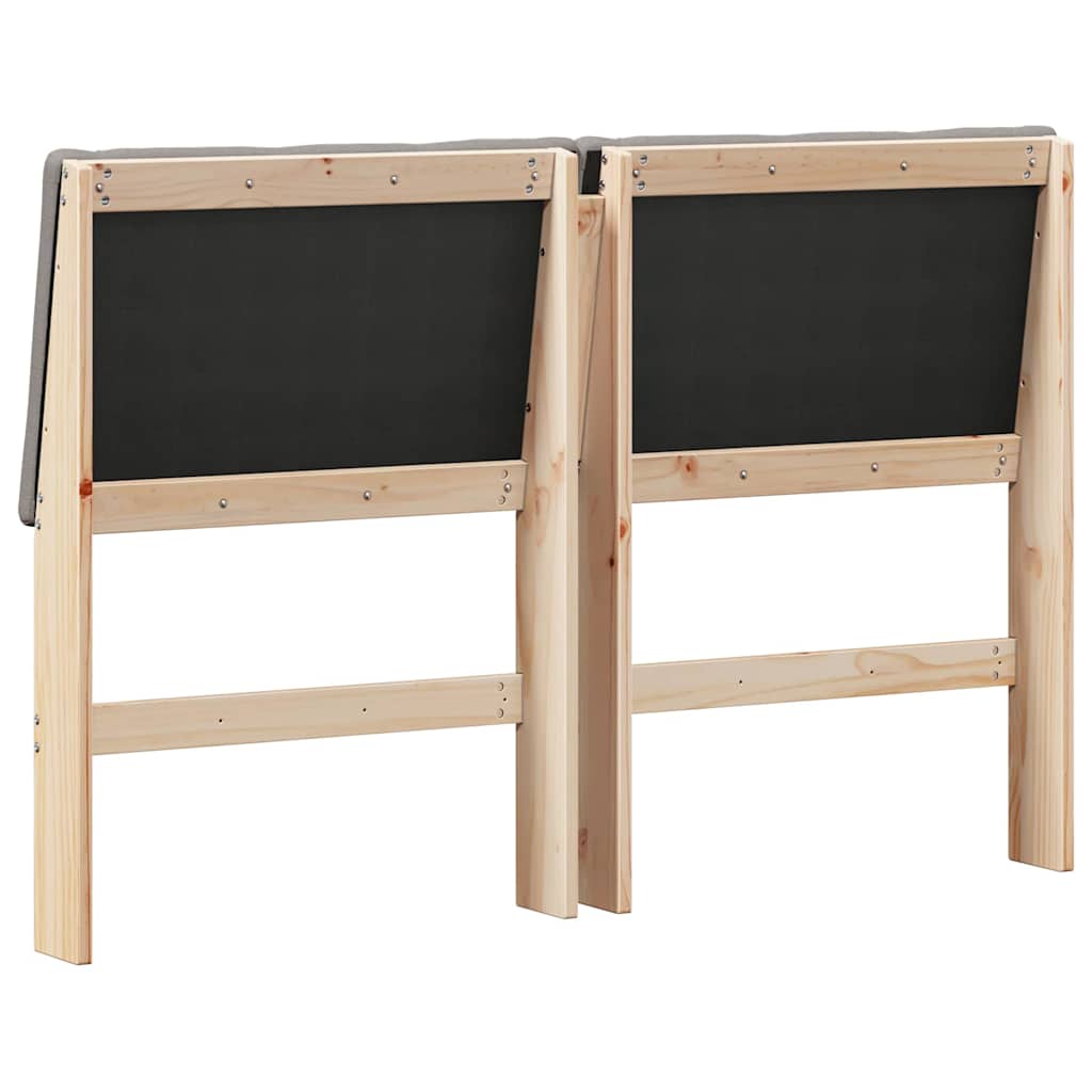 Gestoffeerd hoofdbord Taupe 150 cm Massief grenenhout is nu te koop bij PeponiXL, paradijselijk wonen!
