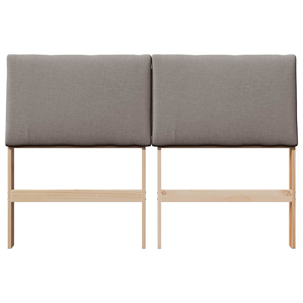 Gestoffeerd hoofdbord Taupe 150 cm Massief grenenhout is nu te koop bij PeponiXL, paradijselijk wonen!