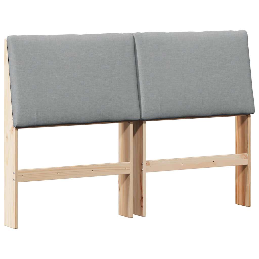 Gestoffeerd hoofdbord Lichtgrijs 140 cm Massief grenenhout is nu te koop bij PeponiXL, paradijselijk wonen!
