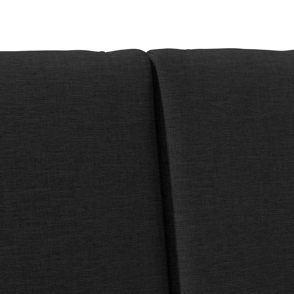 Gestoffeerd hoofdbord Zwart 140 cm Massief grenenhout is nu te koop bij PeponiXL, paradijselijk wonen!