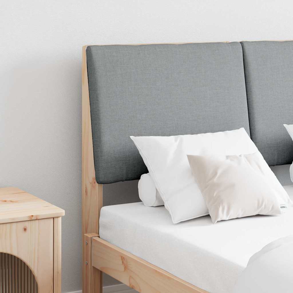 Gestoffeerd hoofdbord Lichtgrijs 135 cm Massief grenenhout is nu te koop bij PeponiXL, paradijselijk wonen!