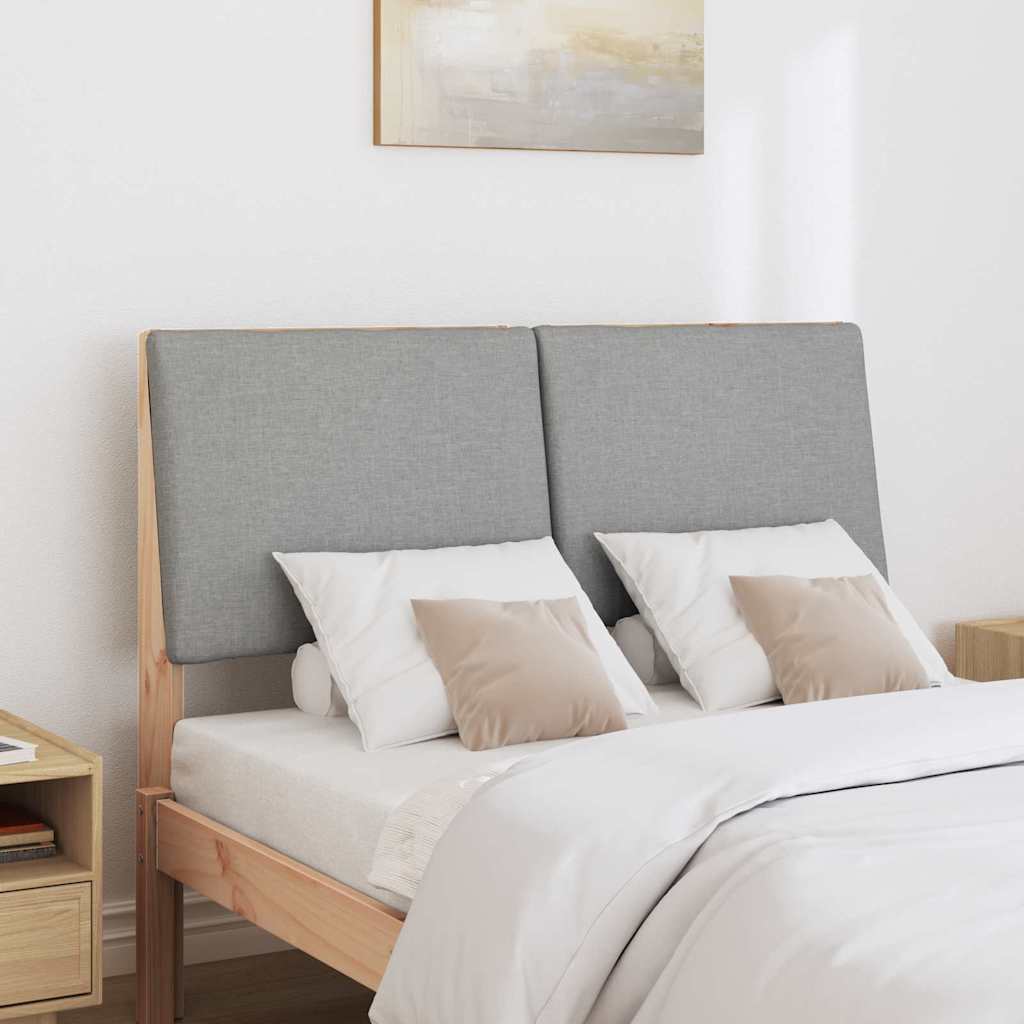 Gestoffeerd hoofdbord Lichtgrijs 135 cm Massief grenenhout is nu te koop bij PeponiXL, paradijselijk wonen!