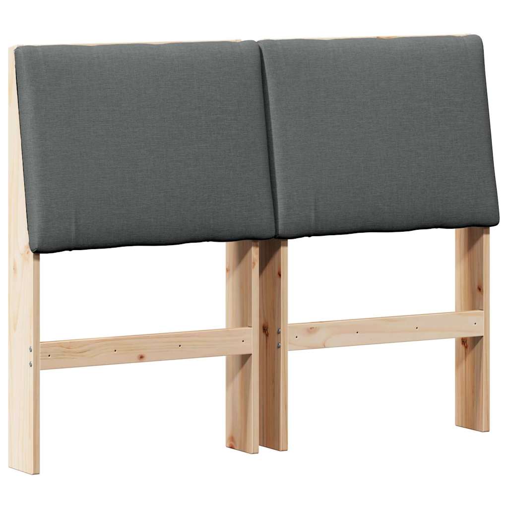 Gestoffeerd hoofdbord Donkergrijs 135 cm Massief grenenhout is nu te koop bij PeponiXL, paradijselijk wonen!