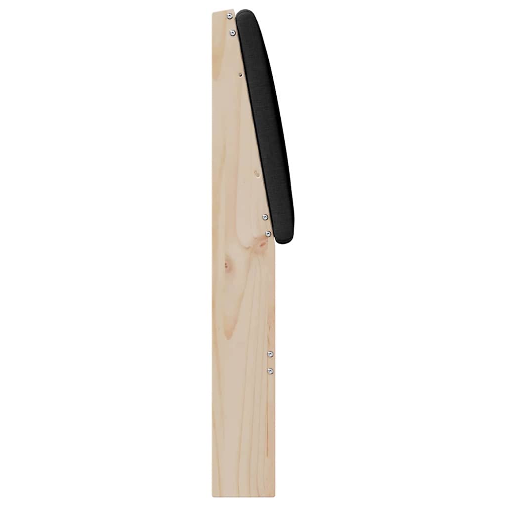 Gestoffeerd hoofdbord Zwart 135 cm Massief grenenhout is nu te koop bij PeponiXL, paradijselijk wonen!