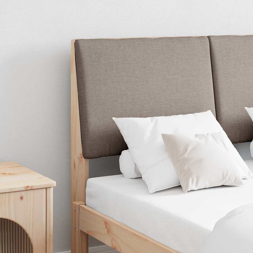 Gestoffeerd hoofdbord Taupe 120 cm Massief grenenhout is nu te koop bij PeponiXL, paradijselijk wonen!