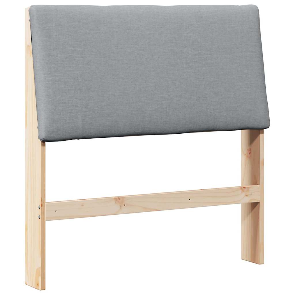 Gestoffeerd hoofdbord Lichtgrijs 90 cm Massief grenenhout is nu te koop bij PeponiXL, paradijselijk wonen!