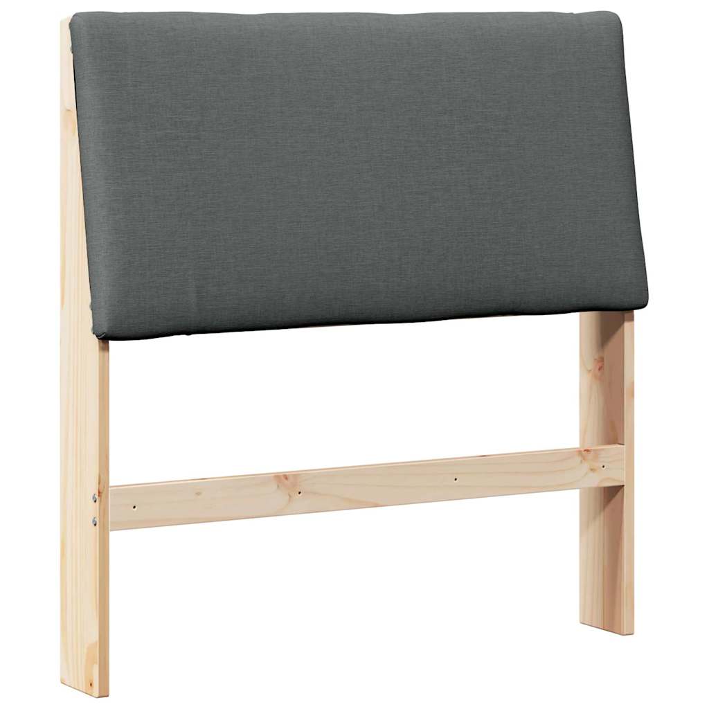 Gestoffeerd hoofdbord Donkergrijs 90 cm Massief grenenhout is nu te koop bij PeponiXL, paradijselijk wonen!