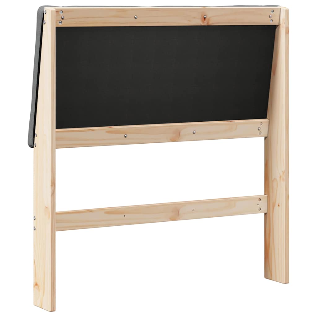 Gestoffeerd hoofdbord Donkergrijs 90 cm Massief grenenhout is nu te koop bij PeponiXL, paradijselijk wonen!