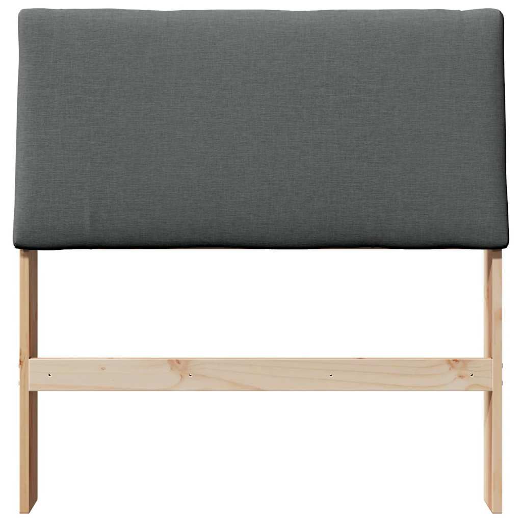 Gestoffeerd hoofdbord Donkergrijs 90 cm Massief grenenhout is nu te koop bij PeponiXL, paradijselijk wonen!