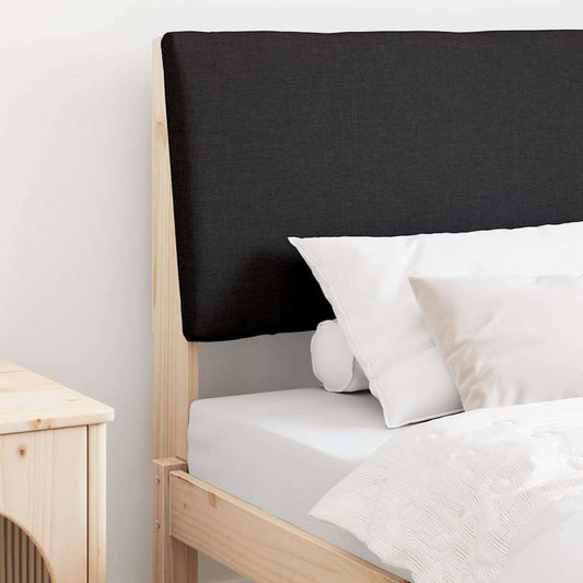 Gestoffeerd hoofdbord Zwart 90 cm Massief grenenhout is nu te koop bij PeponiXL, paradijselijk wonen!