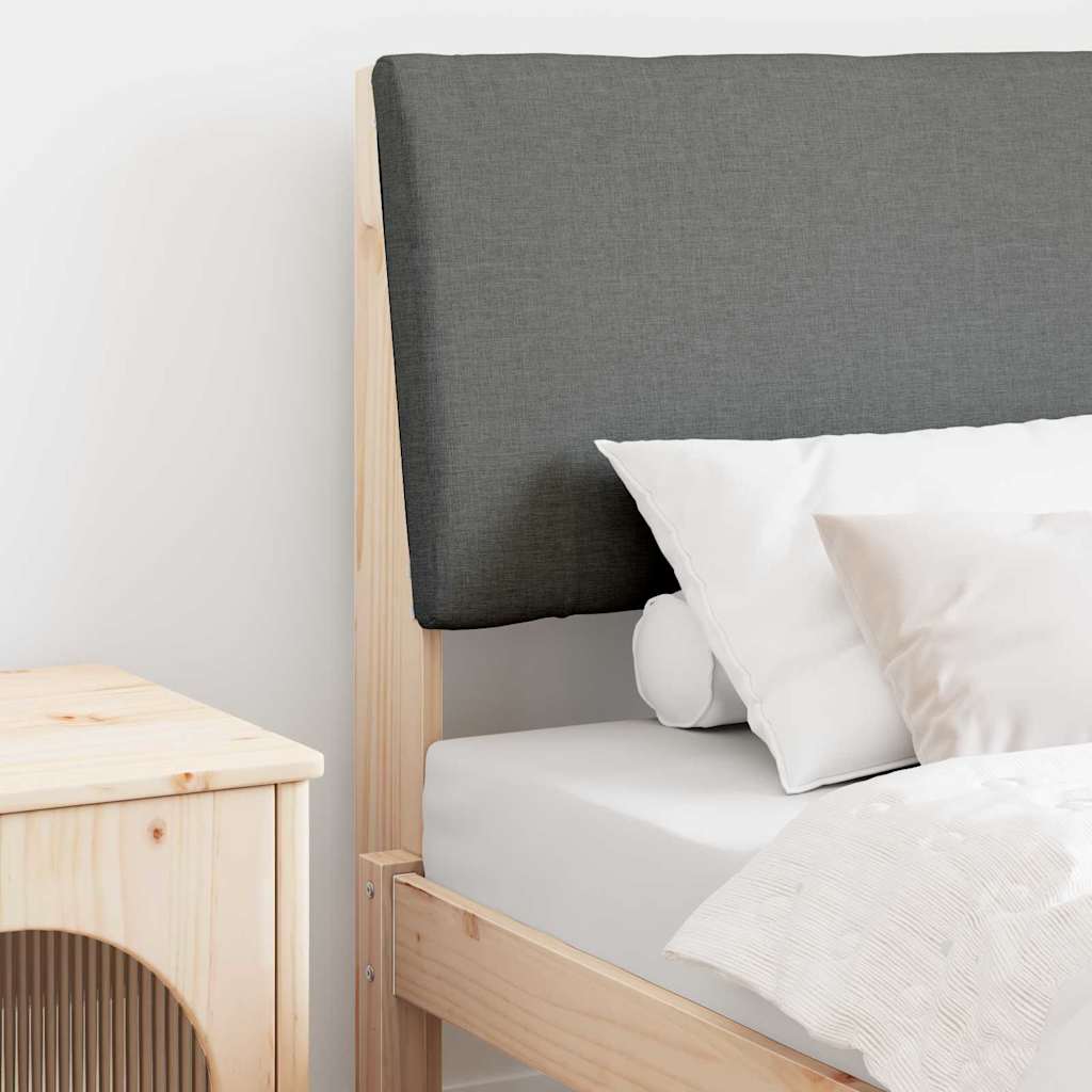 Gestoffeerd hoofdbord Donkergrijs 80 cm Massief grenenhout is nu te koop bij PeponiXL, paradijselijk wonen!