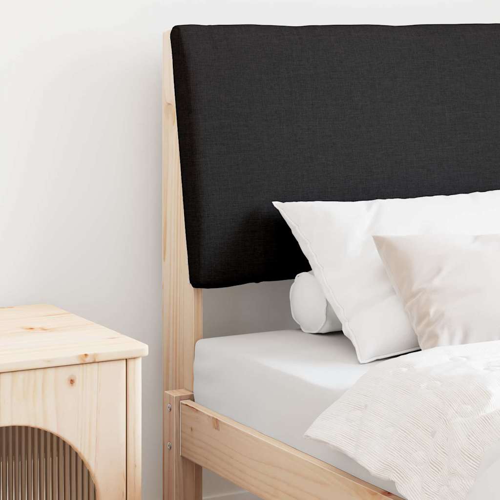 Gestoffeerd hoofdbord Zwart 80 cm Massief grenenhout is nu te koop bij PeponiXL, paradijselijk wonen!