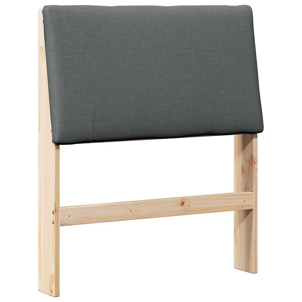 Gestoffeerd hoofdbord Donkergrijs 75 cm Massief grenenhout is nu te koop bij PeponiXL, paradijselijk wonen!