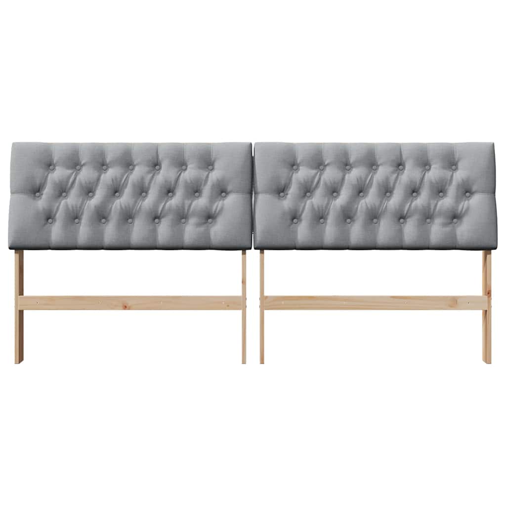 Gestoffeerd hoofdbord Lichtgrijs 200 cm Massief grenenhout is nu te koop bij PeponiXL, paradijselijk wonen!