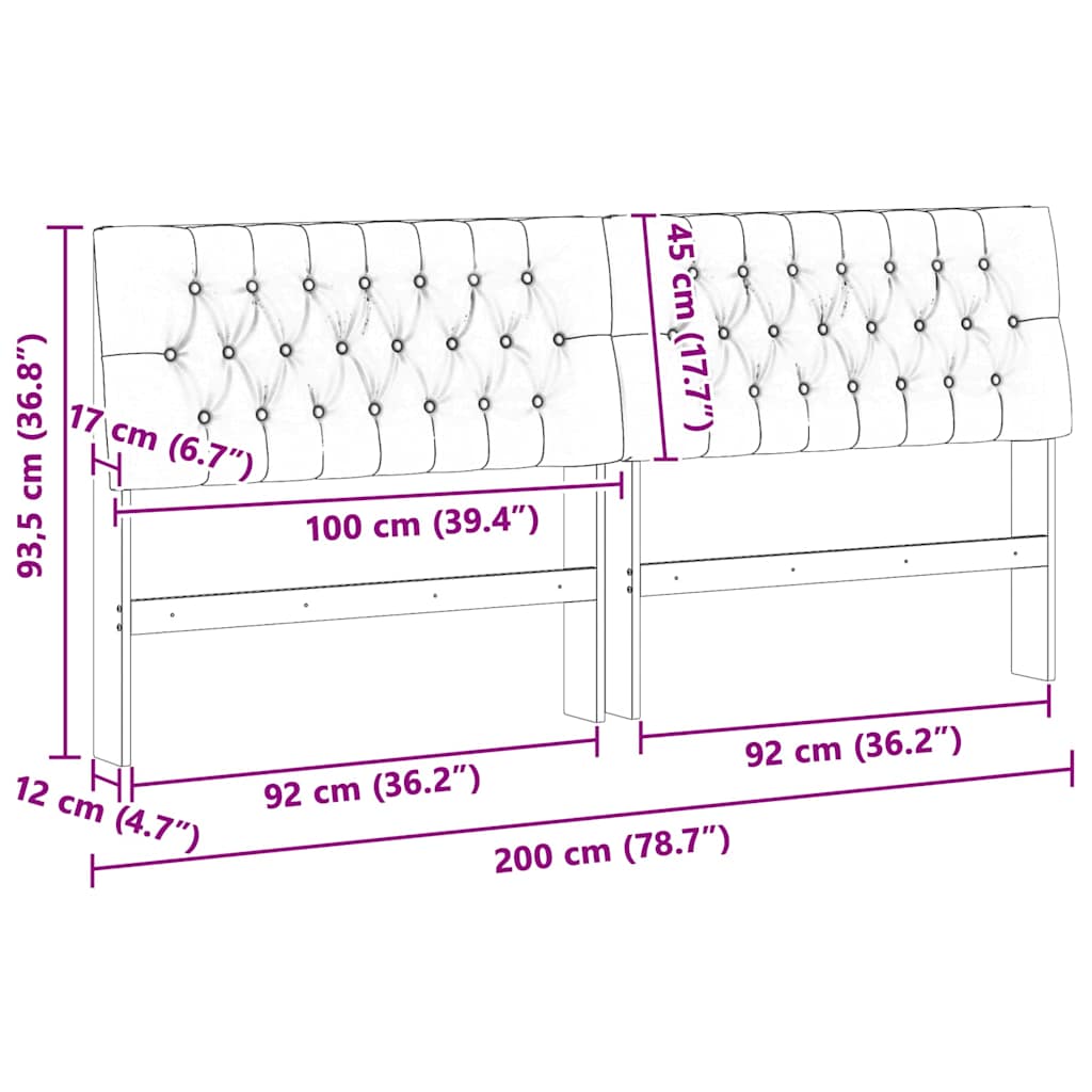 Gestoffeerd hoofdbord Donkergrijs 200 cm Massief grenenhout is nu te koop bij PeponiXL, paradijselijk wonen!