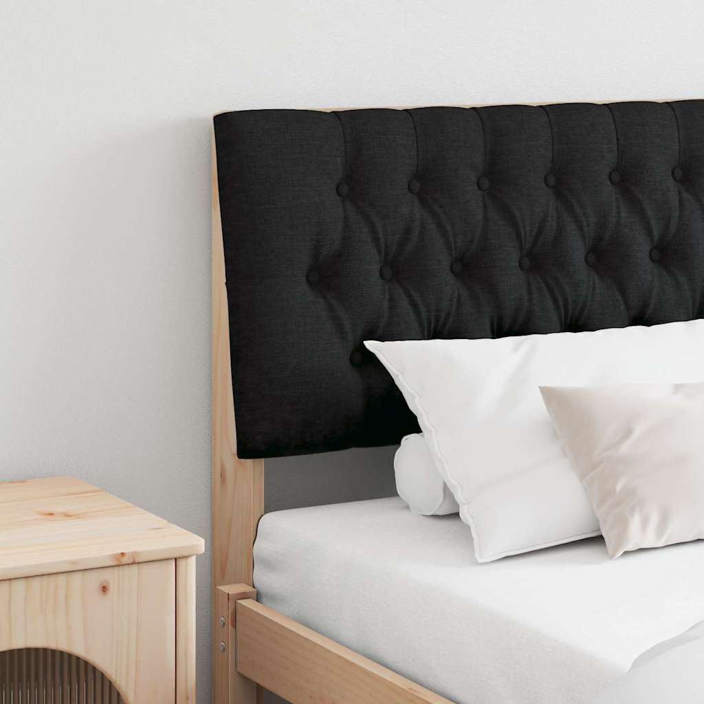 Gestoffeerd hoofdbord Zwart 200 cm Massief grenenhout is nu te koop bij PeponiXL, paradijselijk wonen!