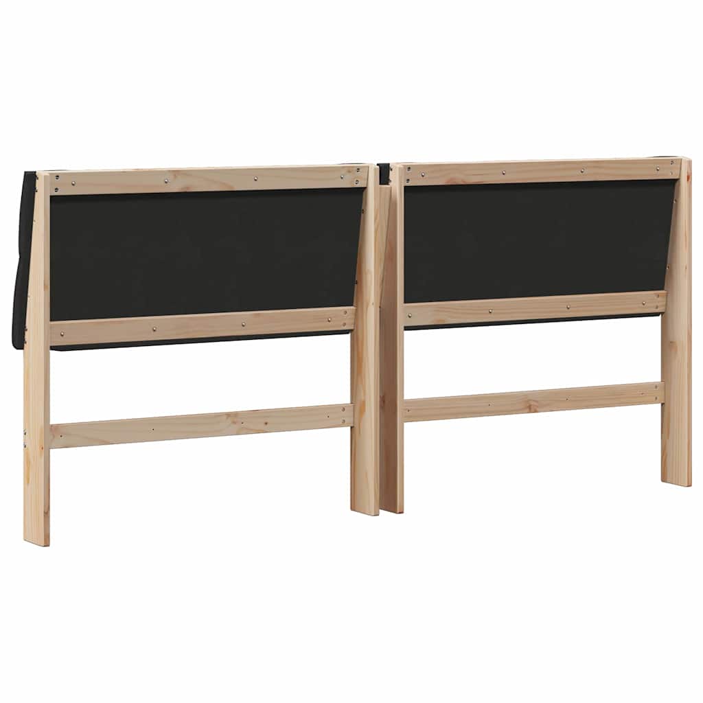 Gestoffeerd hoofdbord Zwart 200 cm Massief grenenhout is nu te koop bij PeponiXL, paradijselijk wonen!
