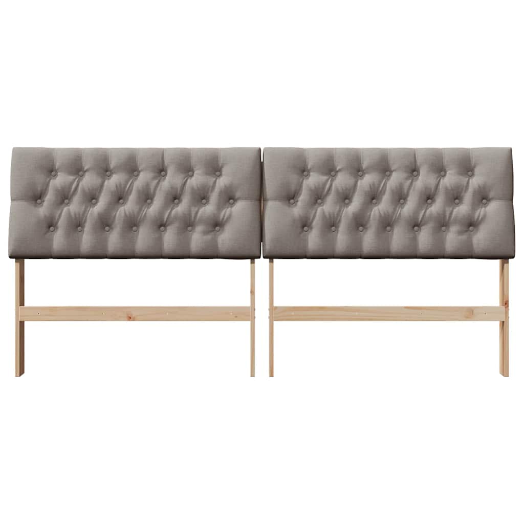 Gestoffeerd hoofdbord Taupe 200 cm Massief grenenhout is nu te koop bij PeponiXL, paradijselijk wonen!