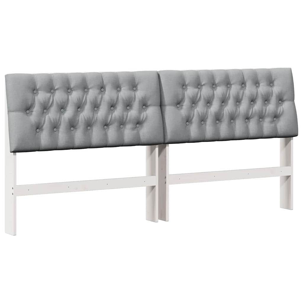 Gestoffeerd hoofdbord Lichtgrijs 200 cm Massief grenenhout is nu te koop bij PeponiXL, paradijselijk wonen!