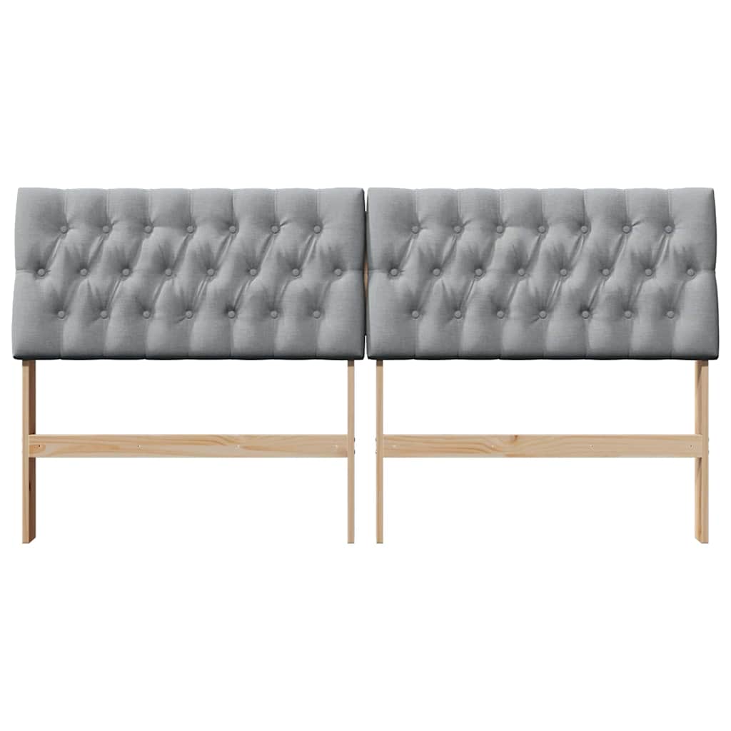 Gestoffeerd hoofdbord Lichtgrijs 180 cm Massief grenenhout is nu te koop bij PeponiXL, paradijselijk wonen!