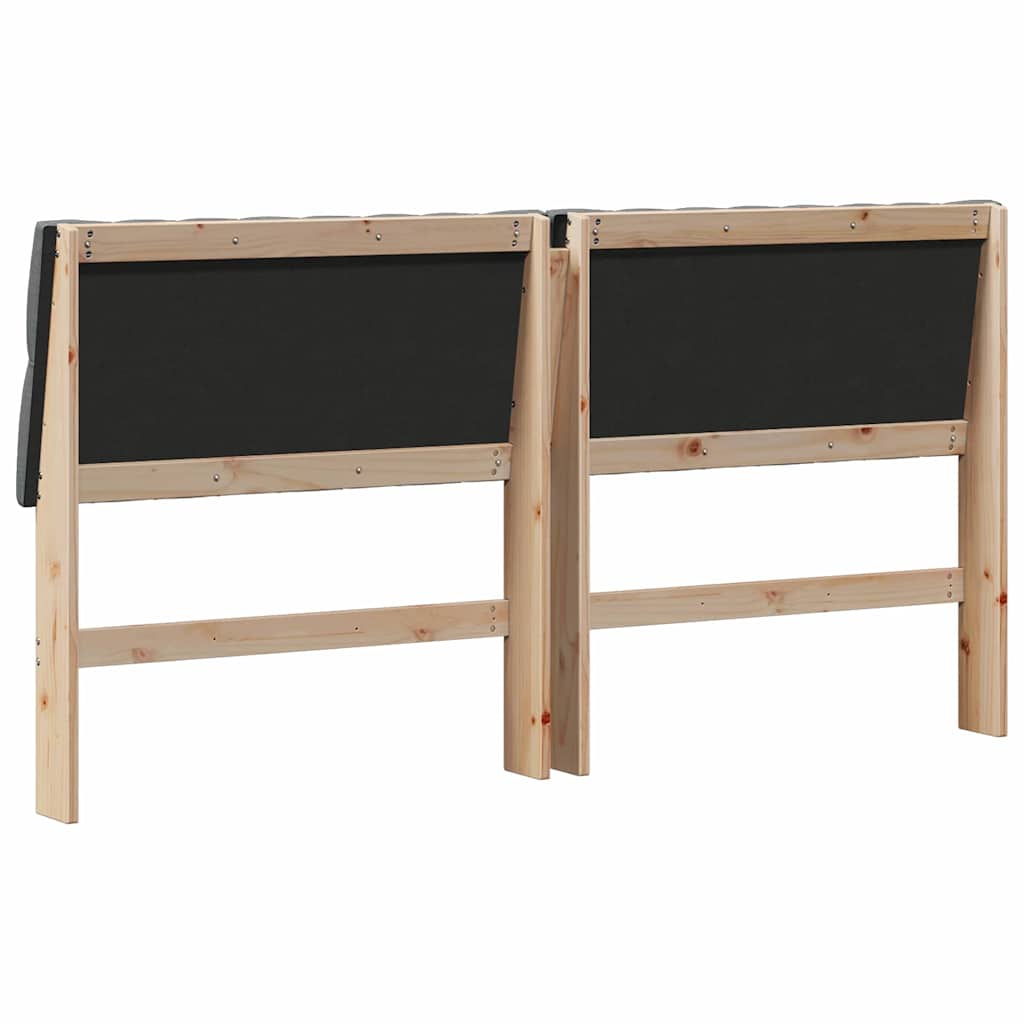 Gestoffeerd hoofdbord Donkergrijs 180 cm Massief grenenhout is nu te koop bij PeponiXL, paradijselijk wonen!