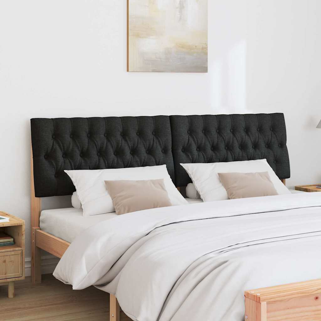 Gestoffeerd hoofdbord Zwart 180 cm Massief grenenhout is nu te koop bij PeponiXL, paradijselijk wonen!