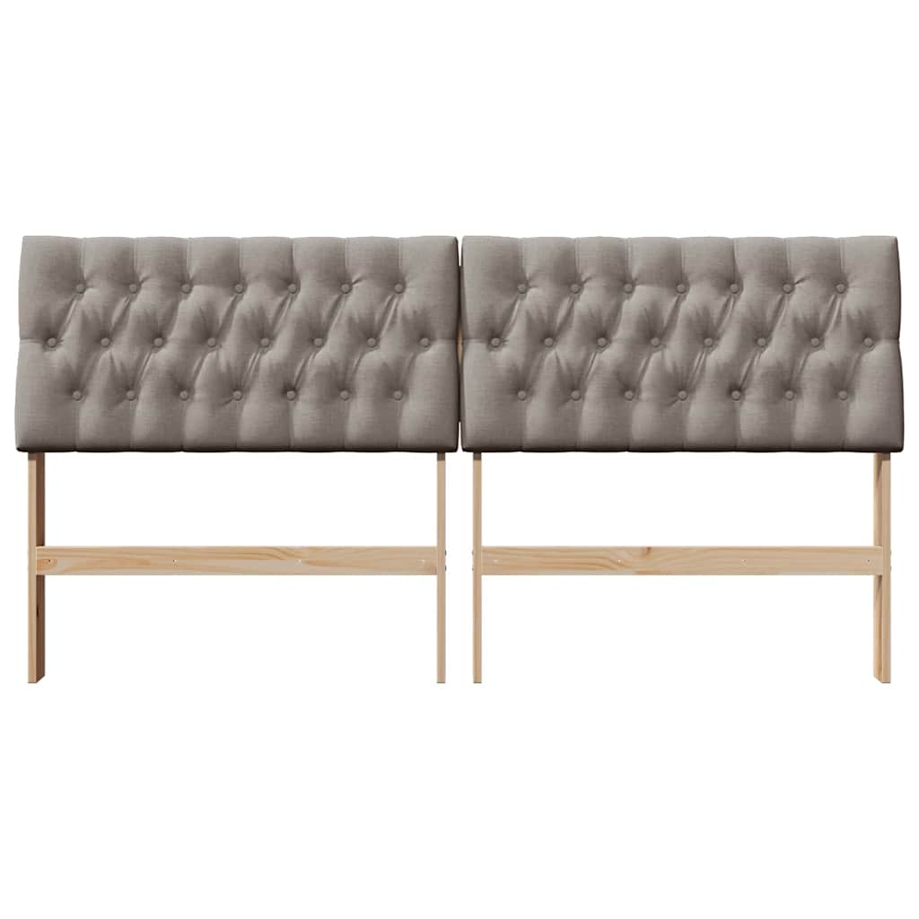Gestoffeerd hoofdbord Taupe 180 cm Massief grenenhout is nu te koop bij PeponiXL, paradijselijk wonen!