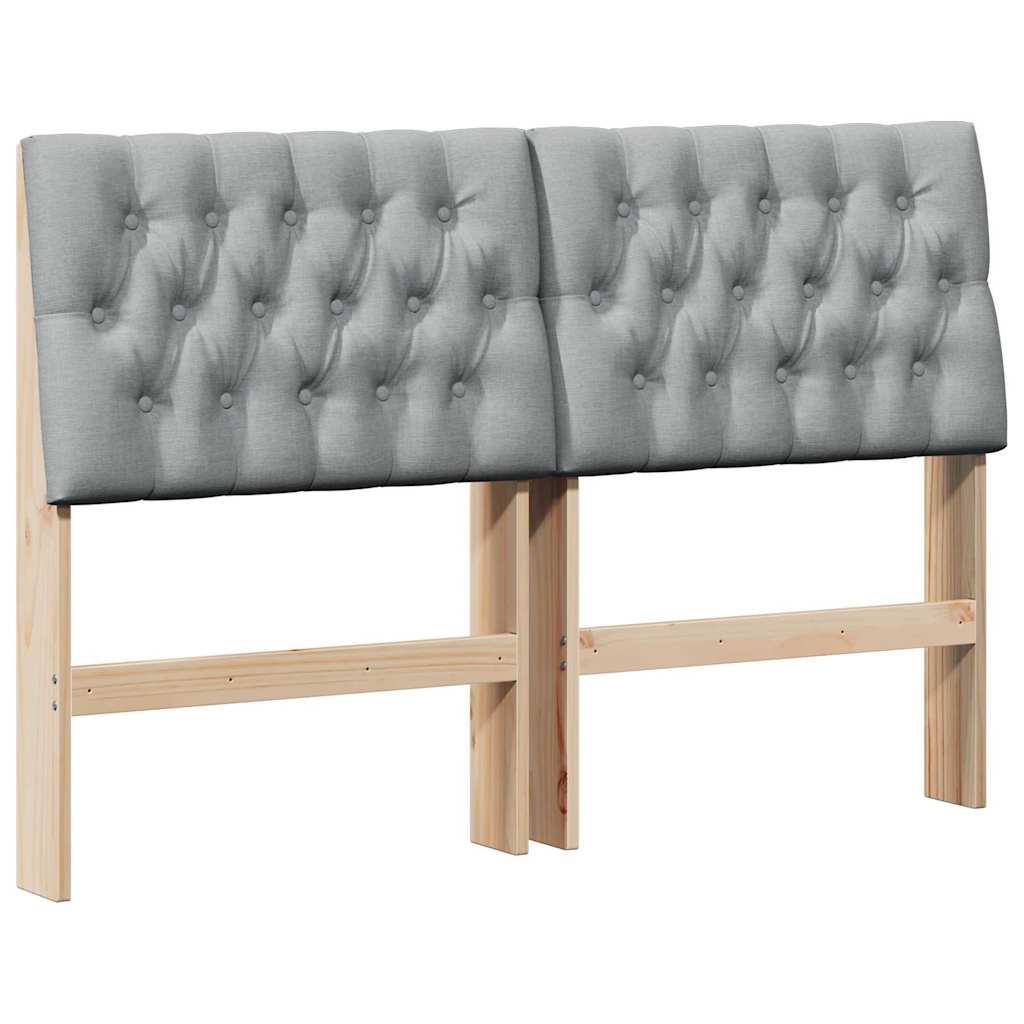 Gestoffeerd hoofdbord Lichtgrijs 160 cm Massief grenenhout is nu te koop bij PeponiXL, paradijselijk wonen!