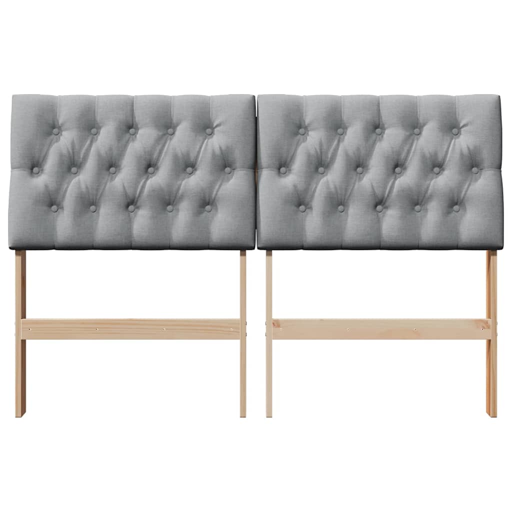 Gestoffeerd hoofdbord Lichtgrijs 160 cm Massief grenenhout is nu te koop bij PeponiXL, paradijselijk wonen!