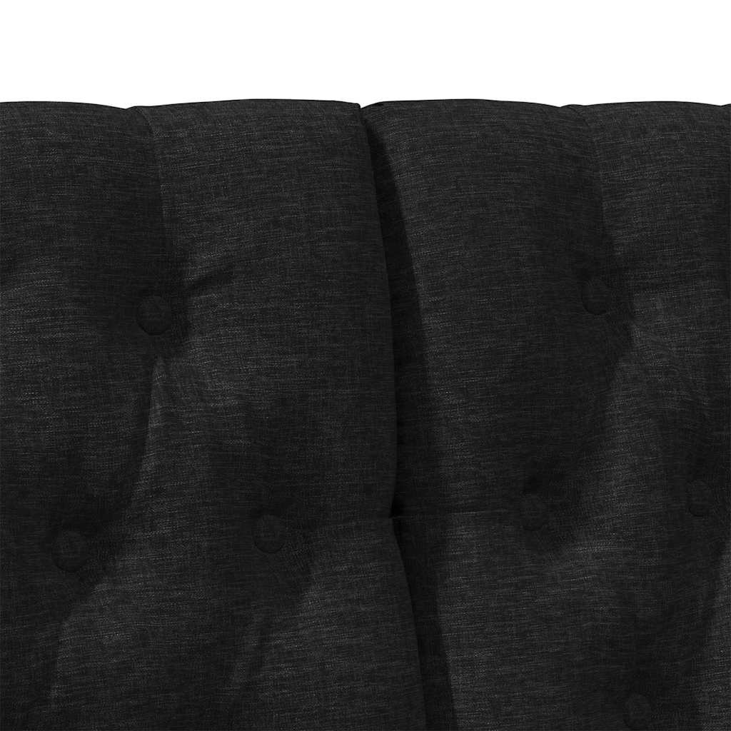 Gestoffeerd hoofdbord Zwart 160 cm Massief grenenhout is nu te koop bij PeponiXL, paradijselijk wonen!