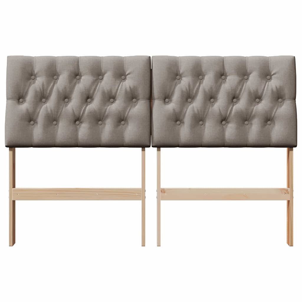 Gestoffeerd hoofdbord Taupe 150 cm Massief grenenhout is nu te koop bij PeponiXL, paradijselijk wonen!