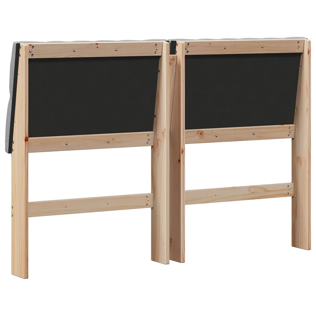 Gestoffeerd hoofdbord Lichtgrijs 140 cm Massief grenenhout is nu te koop bij PeponiXL, paradijselijk wonen!