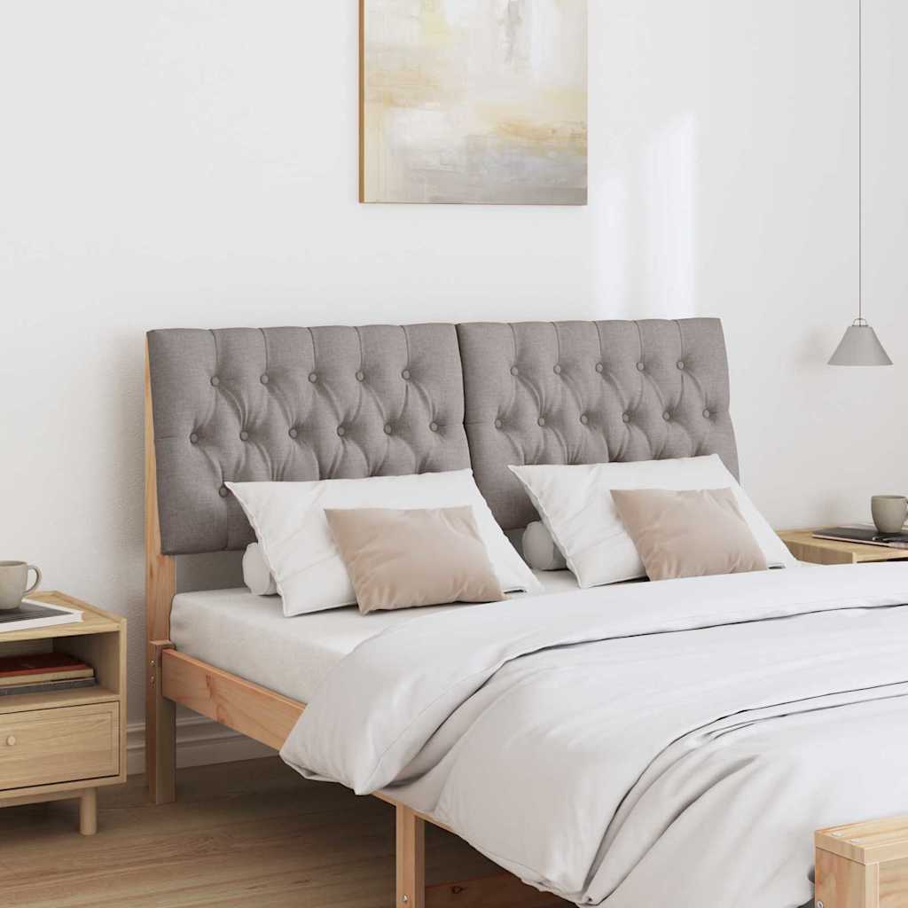 Gestoffeerd hoofdbord Taupe 140 cm Massief grenenhout is nu te koop bij PeponiXL, paradijselijk wonen!