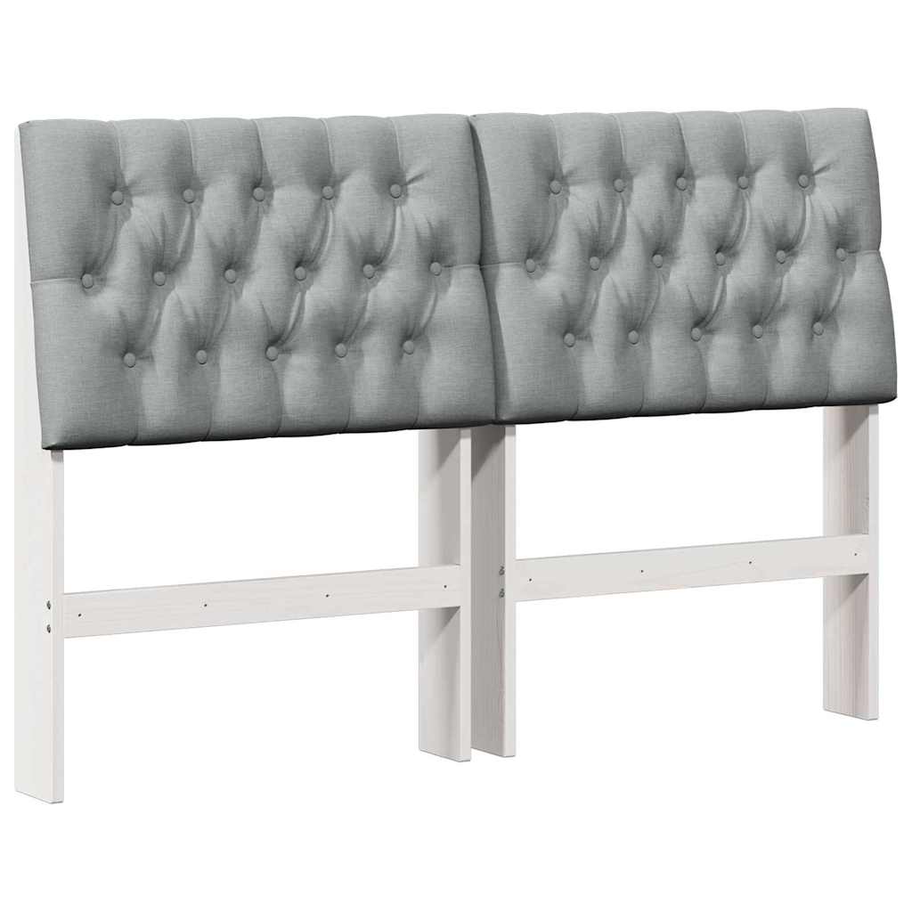 Gestoffeerd hoofdbord Lichtgrijs 140 cm Massief grenenhout is nu te koop bij PeponiXL, paradijselijk wonen!