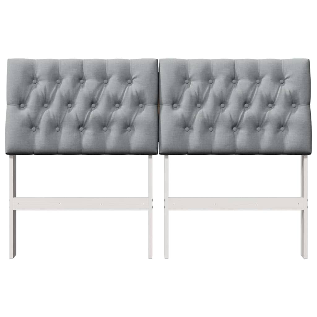 Gestoffeerd hoofdbord Lichtgrijs 140 cm Massief grenenhout is nu te koop bij PeponiXL, paradijselijk wonen!