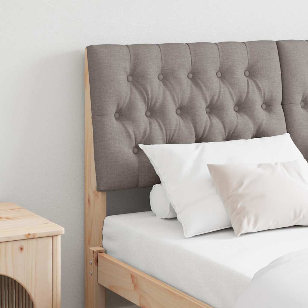 Gestoffeerd hoofdbord Taupe 135 cm Massief grenenhout is nu te koop bij PeponiXL, paradijselijk wonen!