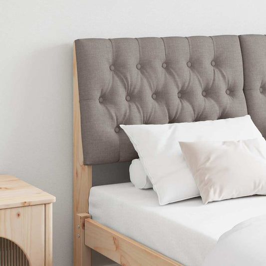 Gestoffeerd hoofdbord Taupe 135 cm Massief grenenhout is nu te koop bij PeponiXL, paradijselijk wonen!