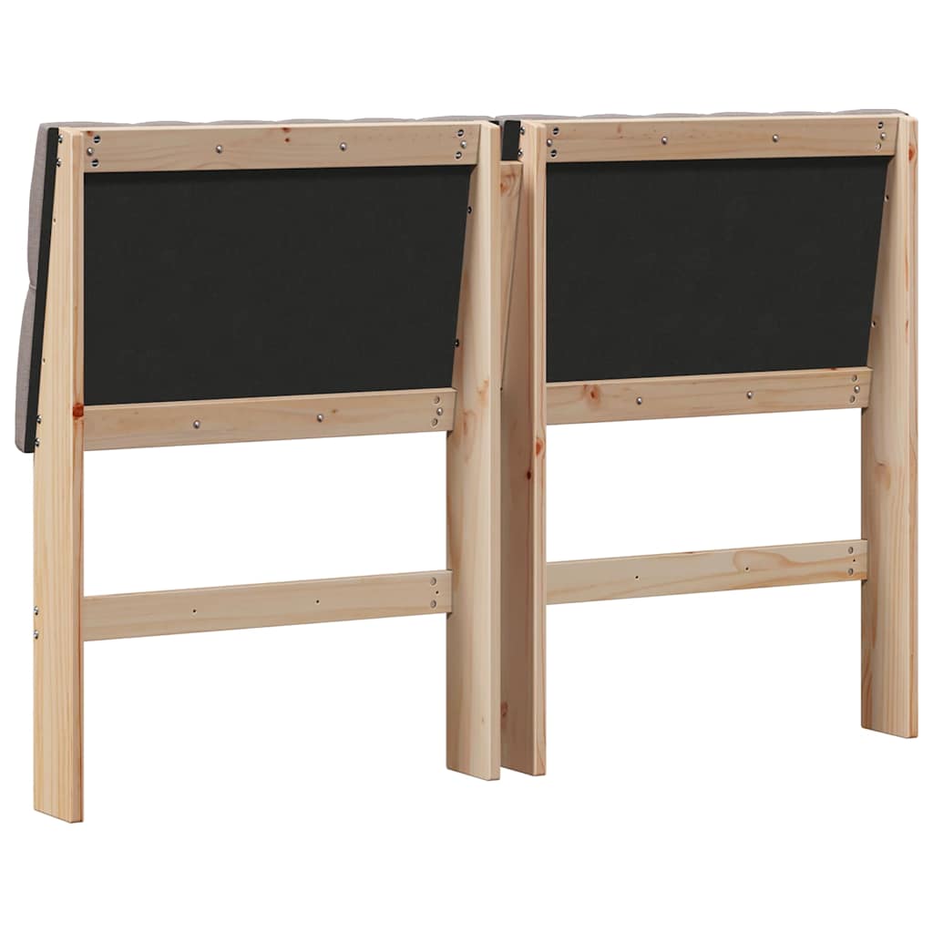 Gestoffeerd hoofdbord Taupe 135 cm Massief grenenhout is nu te koop bij PeponiXL, paradijselijk wonen!