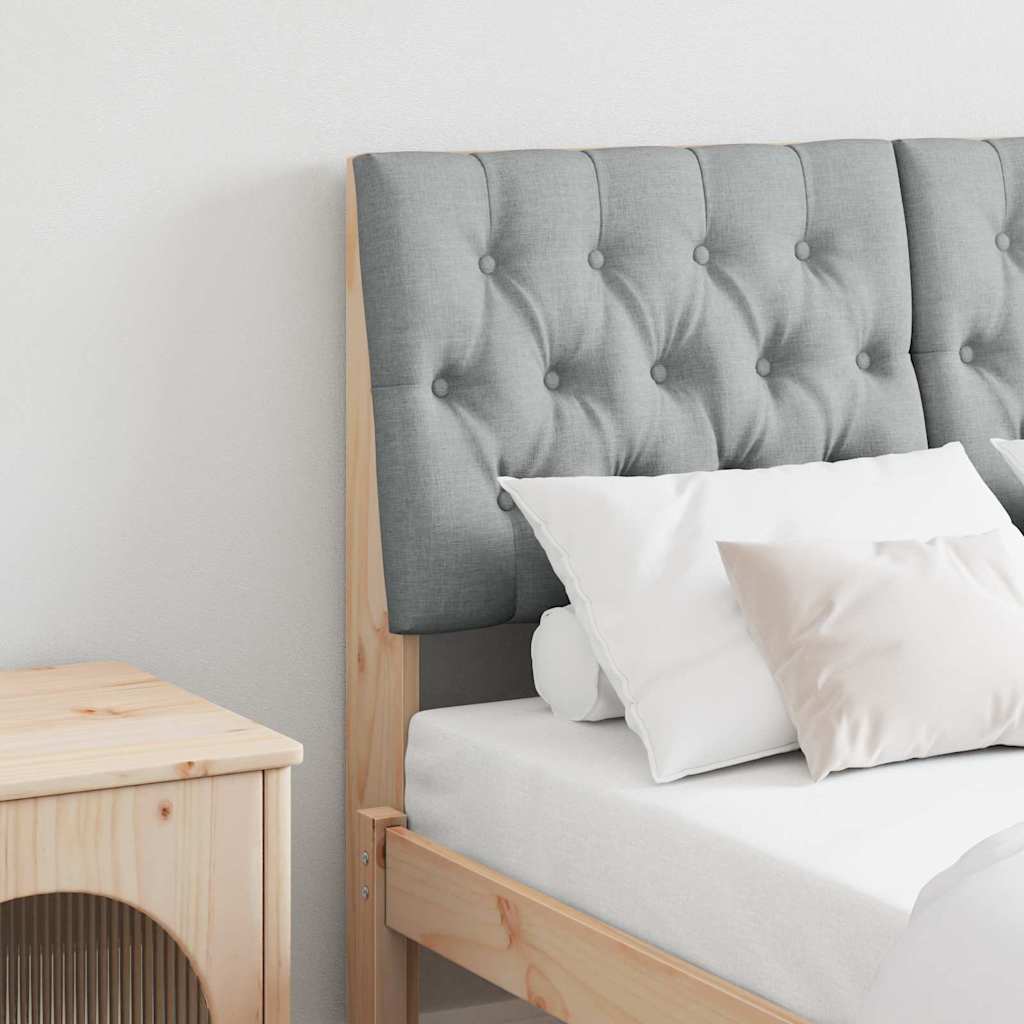 Gestoffeerd hoofdbord Lichtgrijs 120 cm Massief grenenhout is nu te koop bij PeponiXL, paradijselijk wonen!