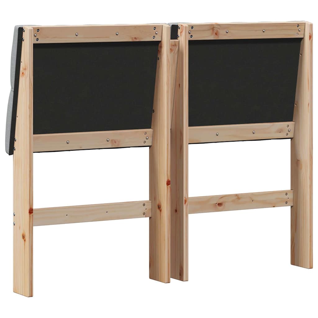Gestoffeerd hoofdbord Lichtgrijs 120 cm Massief grenenhout is nu te koop bij PeponiXL, paradijselijk wonen!
