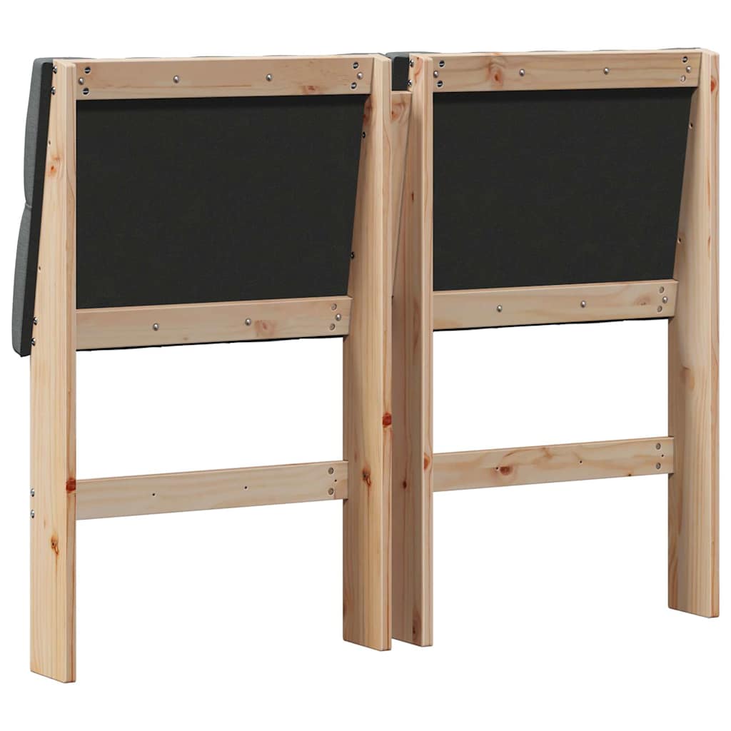 Gestoffeerd hoofdbord Donkergrijs 120 cm Massief grenenhout is nu te koop bij PeponiXL, paradijselijk wonen!