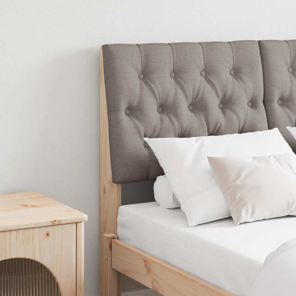 Gestoffeerd hoofdbord Taupe 120 cm Massief grenenhout is nu te koop bij PeponiXL, paradijselijk wonen!