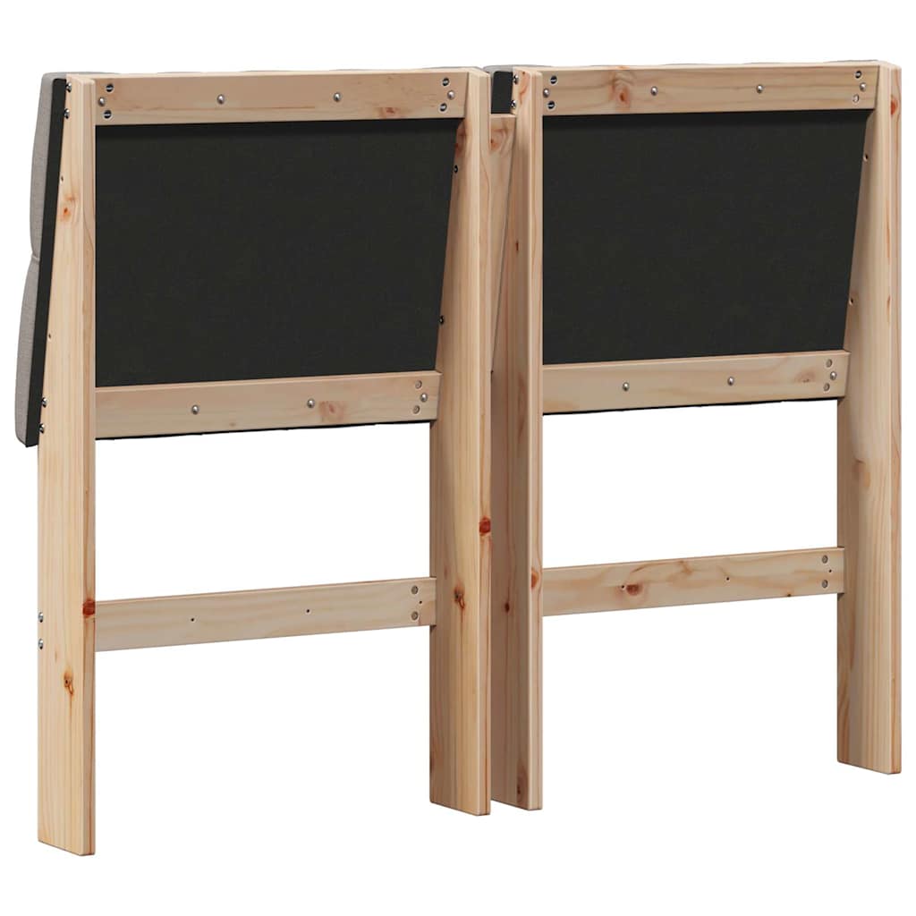 Gestoffeerd hoofdbord Taupe 120 cm Massief grenenhout is nu te koop bij PeponiXL, paradijselijk wonen!