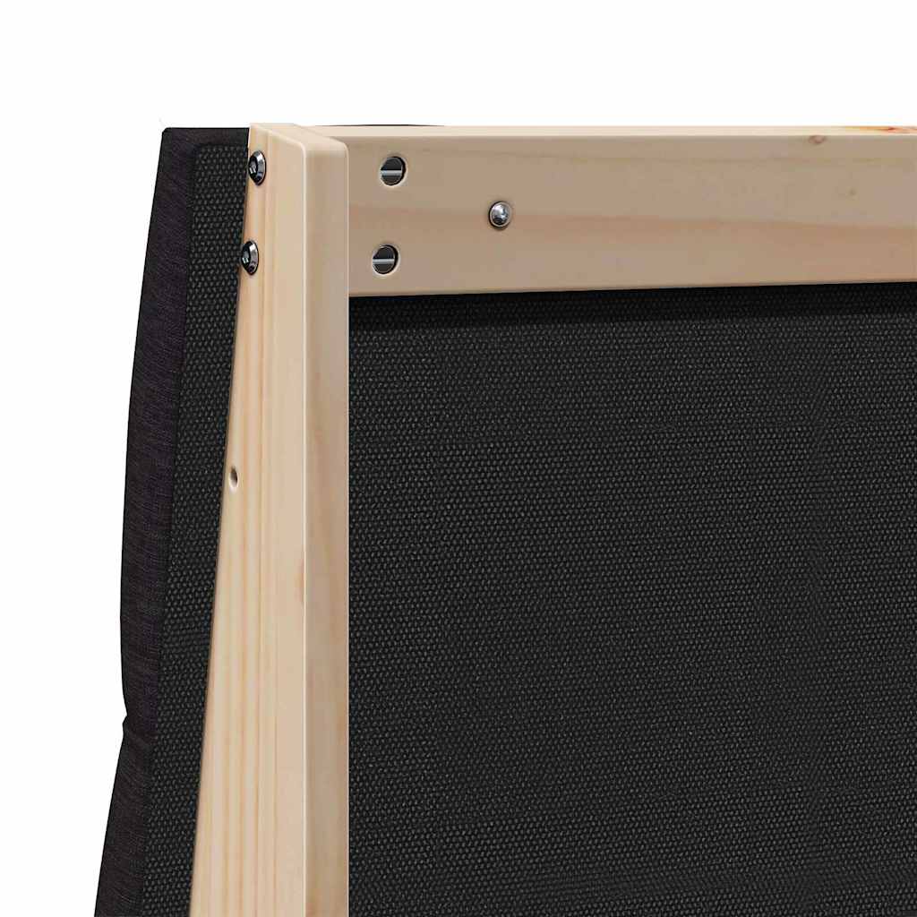 Gestoffeerd hoofdbord Zwart 100 cm Massief grenenhout is nu te koop bij PeponiXL, paradijselijk wonen!